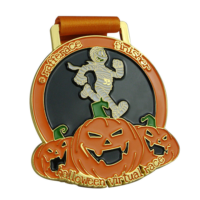 Pumpkin Halloween Running Sport Medals