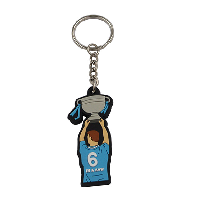 Custom Design Soccer Sports Pvc Keychain