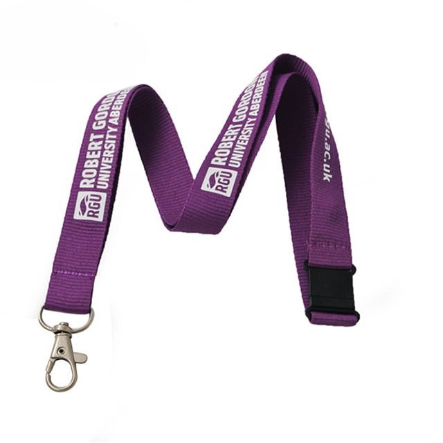  custom silk screen woven nylon lanyard