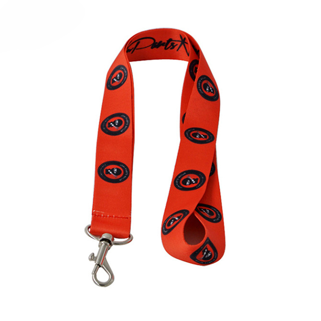 Red Retractable Nylon Rope Lanyard
