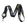 black flat nylon lanyard with clip