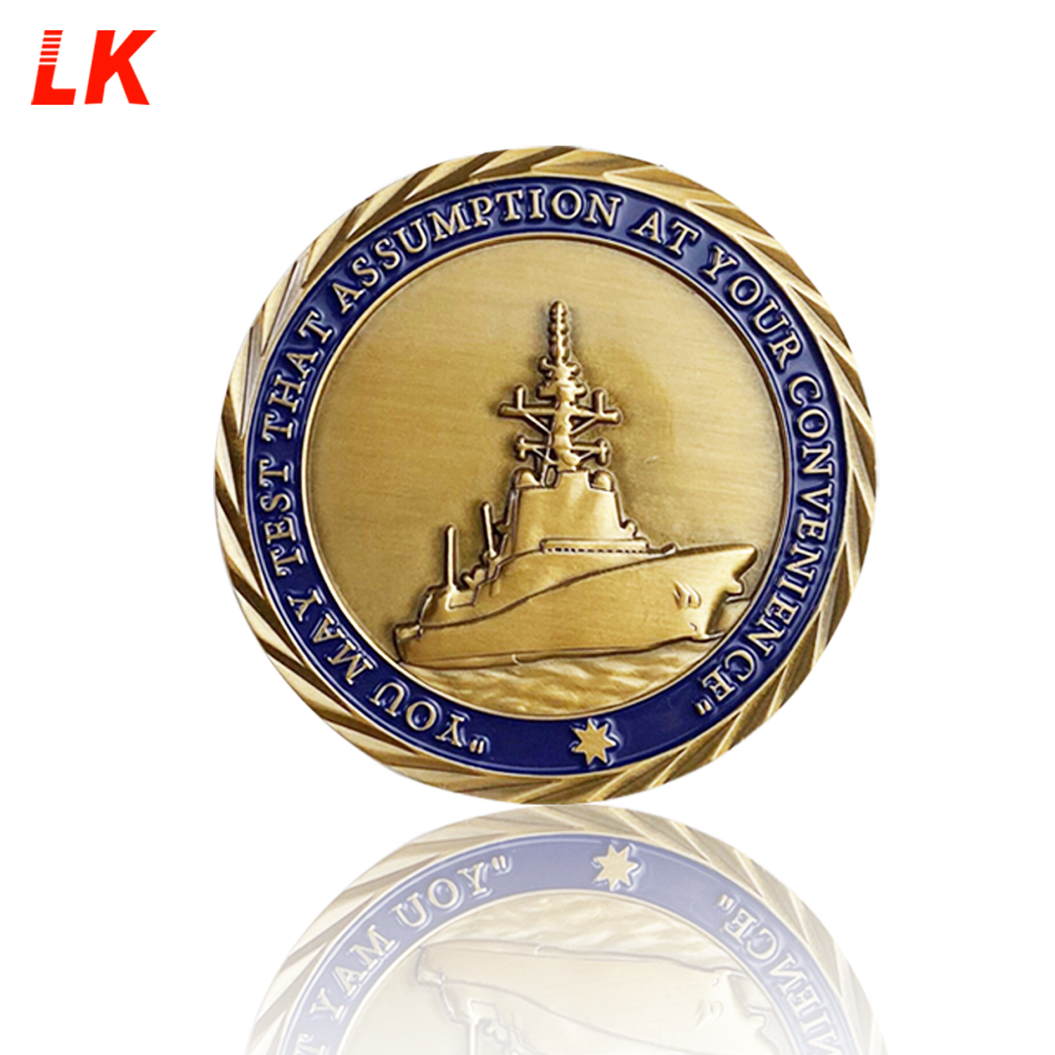 Wholesale factory custom round Stamping souvenir Enamel coin metal copper brass military challenge coin