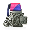 Manufacturer bulk wholesale 3d engarved bike Cycling Medals