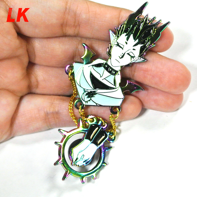 personalized enamel lapel pins with chain