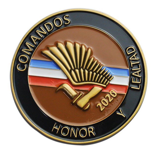 brass metal enamel challenge coin