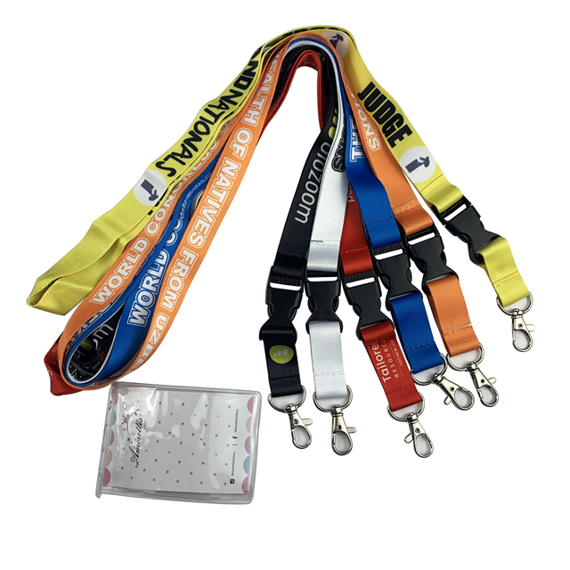 Polyester Lanyard Material Sublimation Logo Id Card Lanyard