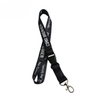 black flat nylon lanyard with clip