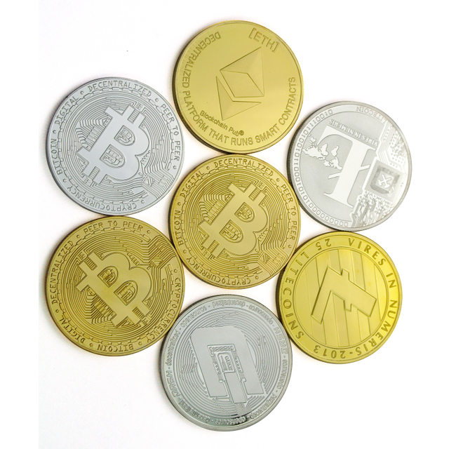 Limited Edition Original Bitcoin Commemorative Collectors BTC Coin Metal Gold Plated Bit Coin