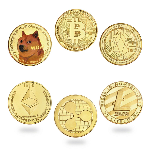 2021 newest metal gold plated cute dogecoin crypto challenge coin