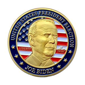 2020 joe biden & harris collectible challenge coins , biden us president DNC roped edge victory gold coin