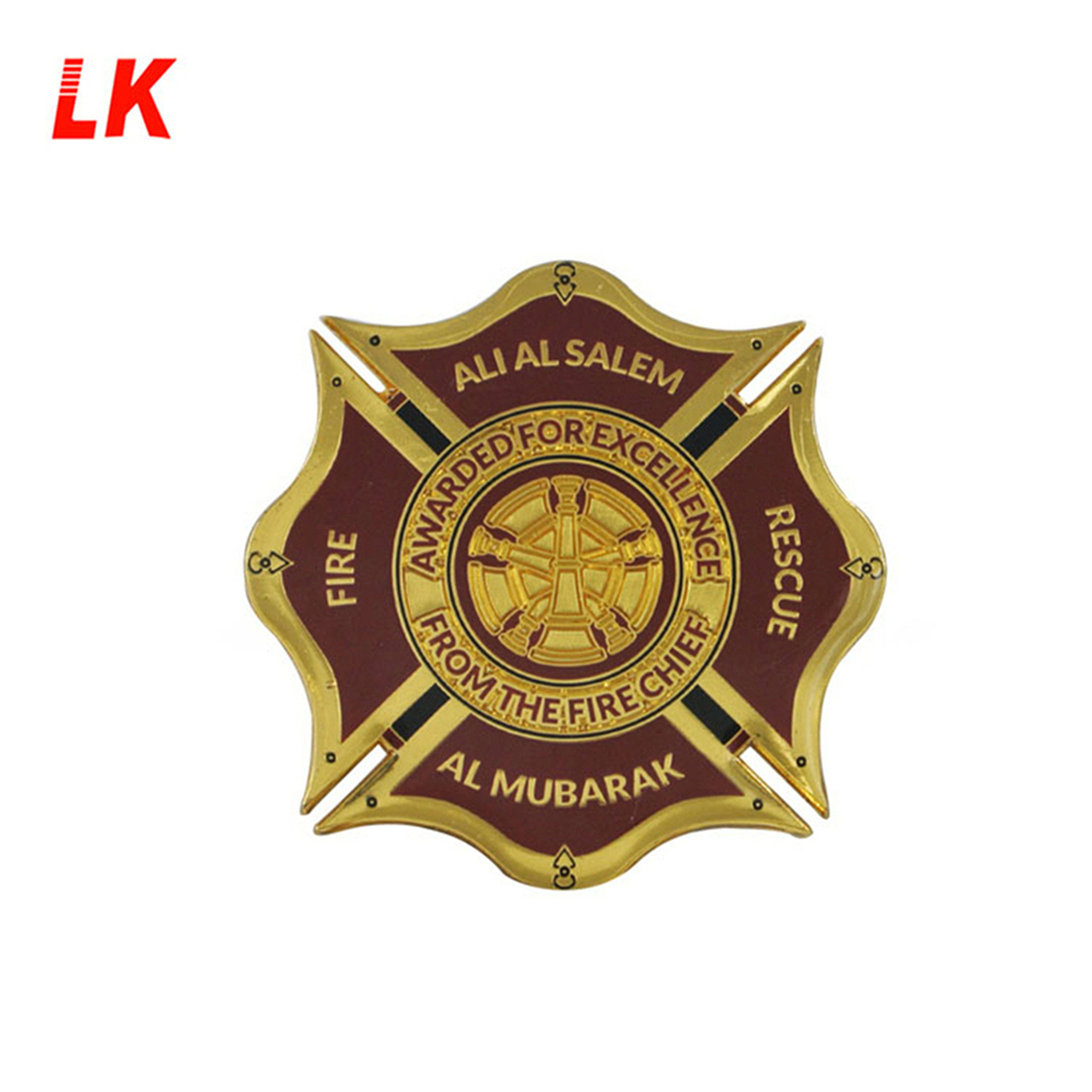 Promotional Custom High Quality Military Firefighters Prayer Challenge Coin Fireman