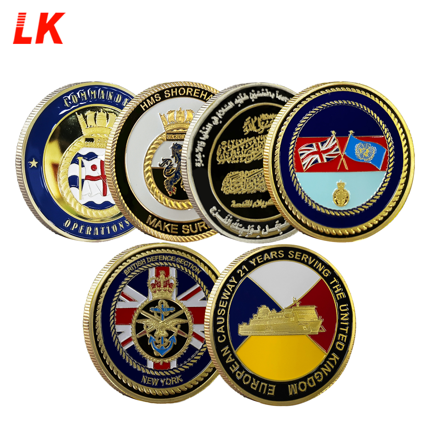 manufacturers personalized custom metal blank 3d soft hard enamel navy military challenge coin