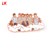 China manufacturer OEM cartoon girl rose gold metal lapel enamel pin