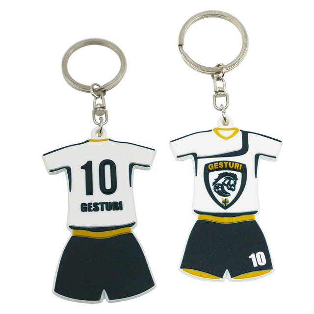 football teams rubber pvc keychains 