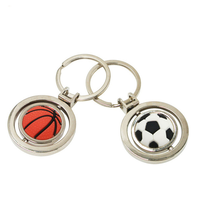 basketball football sport metal keychain