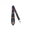 black flat nylon lanyard with clip
